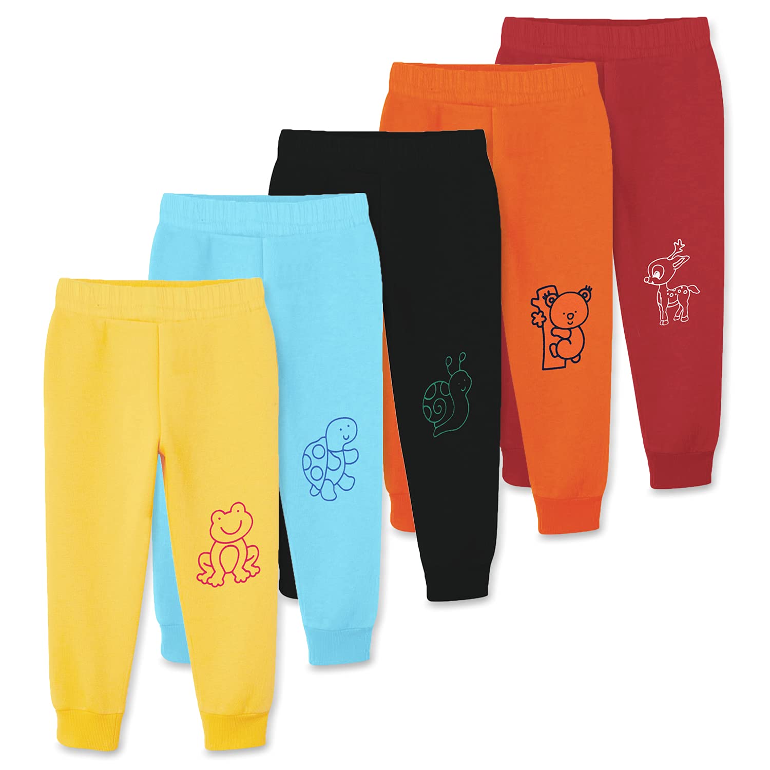 Trampoline Boys and Girls Pajama Pants, Track Pants Pack of 5