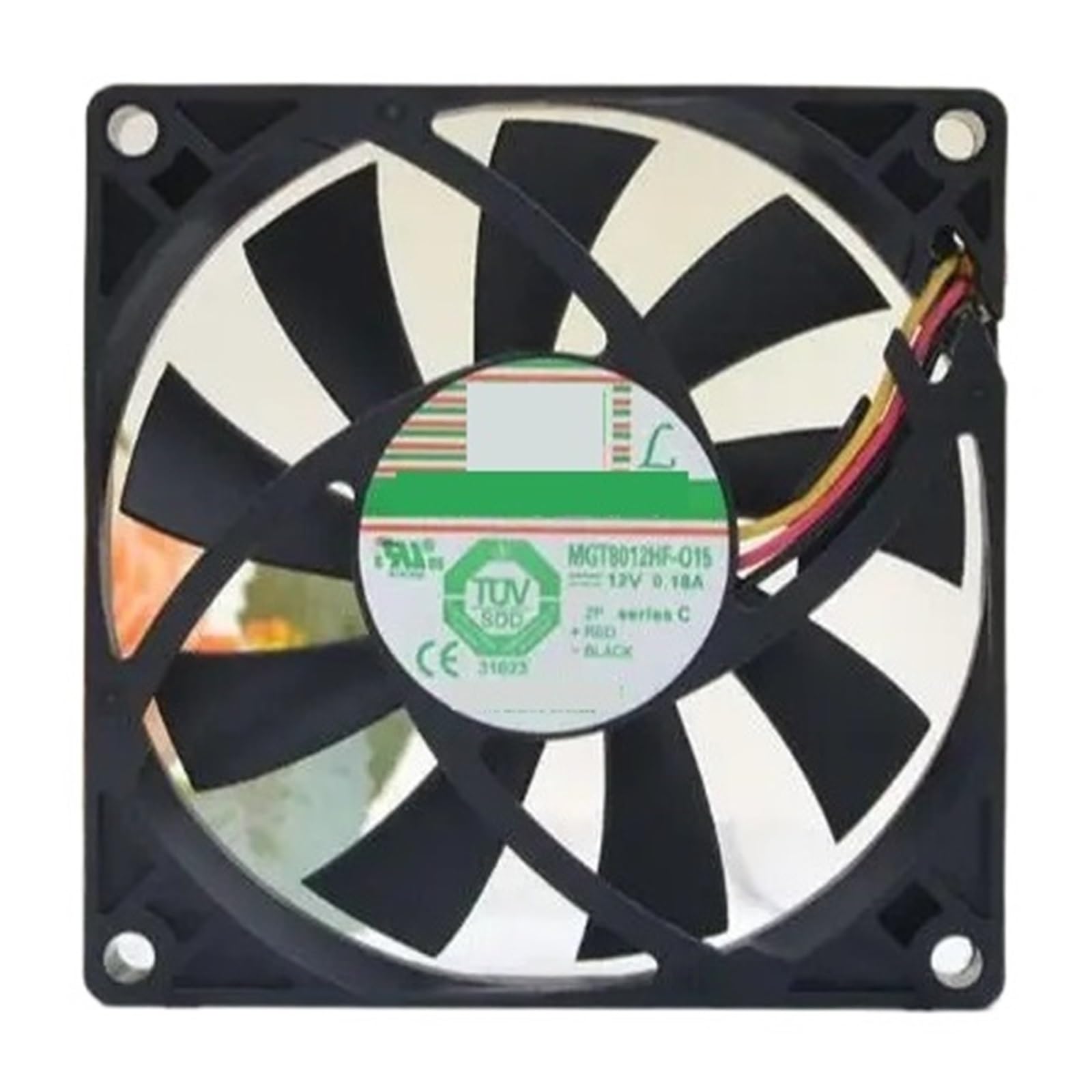 Peqyuacte One Color Mgt8012hf-015 8015 Dc12v 0.18A 8Cm 3-Wire Cooling Fan