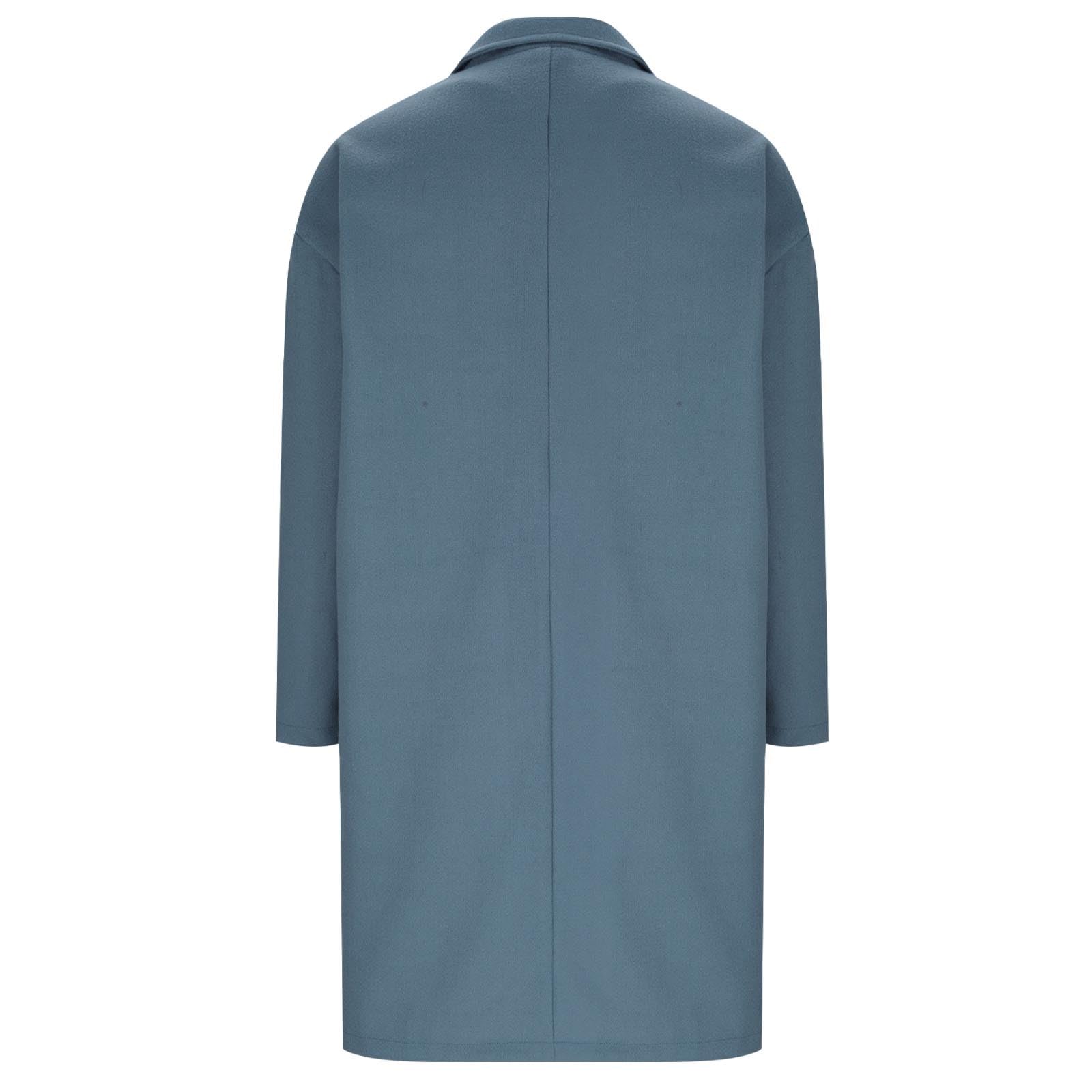 Chaqueta anorak reversible de manga larga, prenda exterior de moda, cuello alto, abrigo abotonado de corte holgado, ideal para un look casual de vacaciones. Incluye bolsillos.