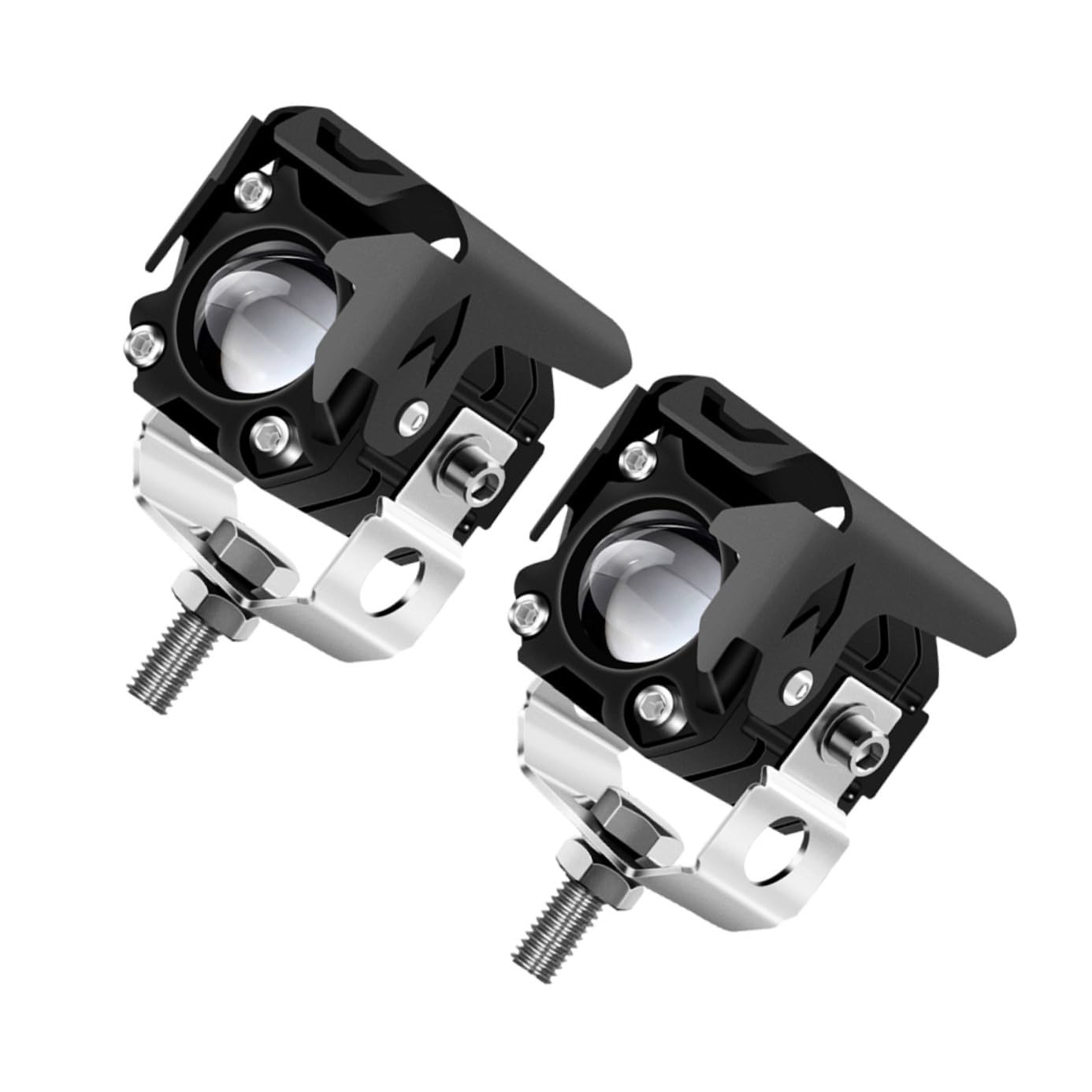 Phares Additionnels Moto à LED, Lampe de Travail 2 Pièces, Aluminium Aviation, Ipx6 Étanche, Haute Luminosité pour Conduite de Nuit