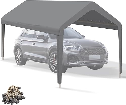 Toldo para cochera de 12 x 20 pies, funda de repuesto resistente, cubierta de refugio de garaje 800D Oxford, impermeable y con protección UV, lona