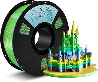 22 – Lumizone Silk PLA Filament 1.75mm Forest 3D Printer Filament Dimensional Accuracy +/- 0.02mm, 1KG Spool(2.2lbs) Printing Filament Fit with M…
