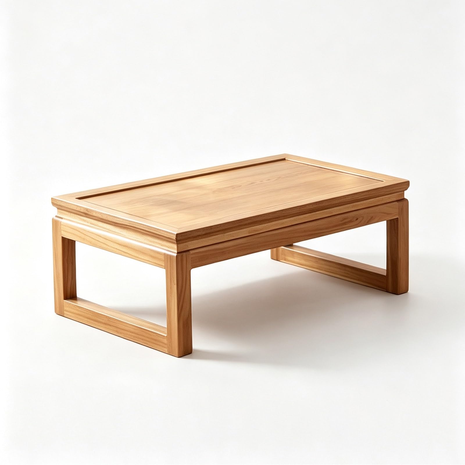 Mesa Centro Tatami Baja con Suelo Zen Japonés Madera Maciza Olmo