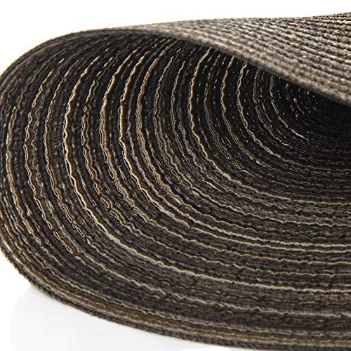 Topotdor 14 Inch Round Placemats Heat-Resistant Stain Resistant Anti-Skid Washable Polyproplene Table Mats Placemats (Set Of 6, Brown) #TOP3