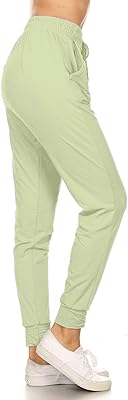 Women's Printed Solid Activewear Jogger Track Cuff Sweatpants