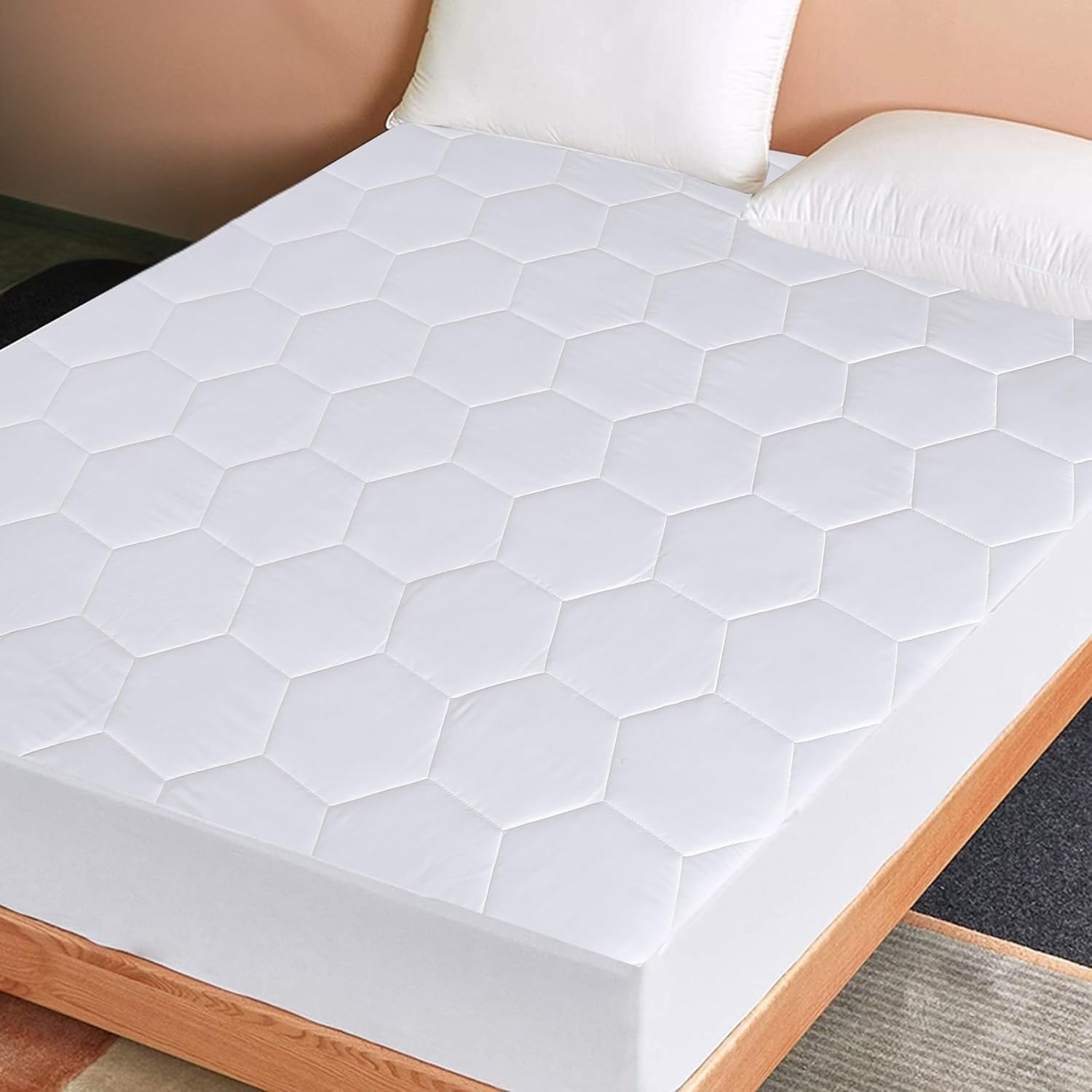 4AS Quilted Single Mattress Protector, 110 GSM Microfiber Filling