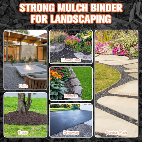 Mulch Binder Rock Glue for Landscaping Pea Gravel Binder 2 Gallon Max Cover Strong Mulch A - image 8