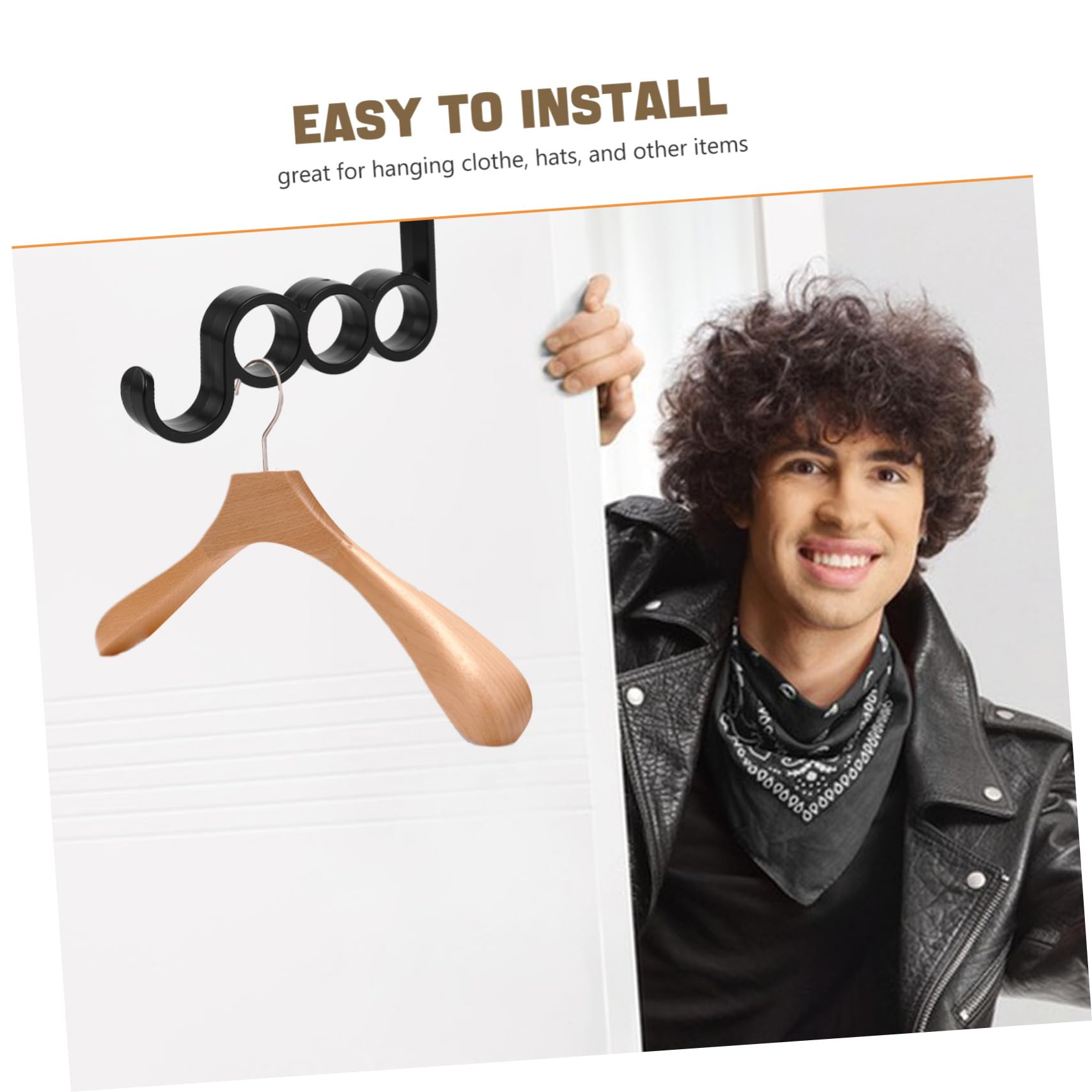 Didiseaon 10 Ganchos de Plástico para Colgar en Puerta, Diseño Antideslizante y Estilo Moderno Minimalista, para Dormitorio y Baño