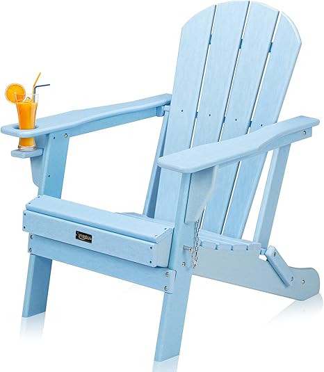 Amazon Com Vingli 塑膠可折疊adirondack 椅子附杯架100 可回收防水hdpe 材質舒適40 磅 約172 4 公斤 承重適用於戶外泳池露台休息椅草坪傢俱火爐 藍色 Amazon Com Vingli 塑膠可折疊adirondack 椅子附杯架100 可回收防水hdpe 材質舒適40 磅 約172 4 公斤 承重適用於戶外泳池露台休息椅草坪傢俱火爐 藍色