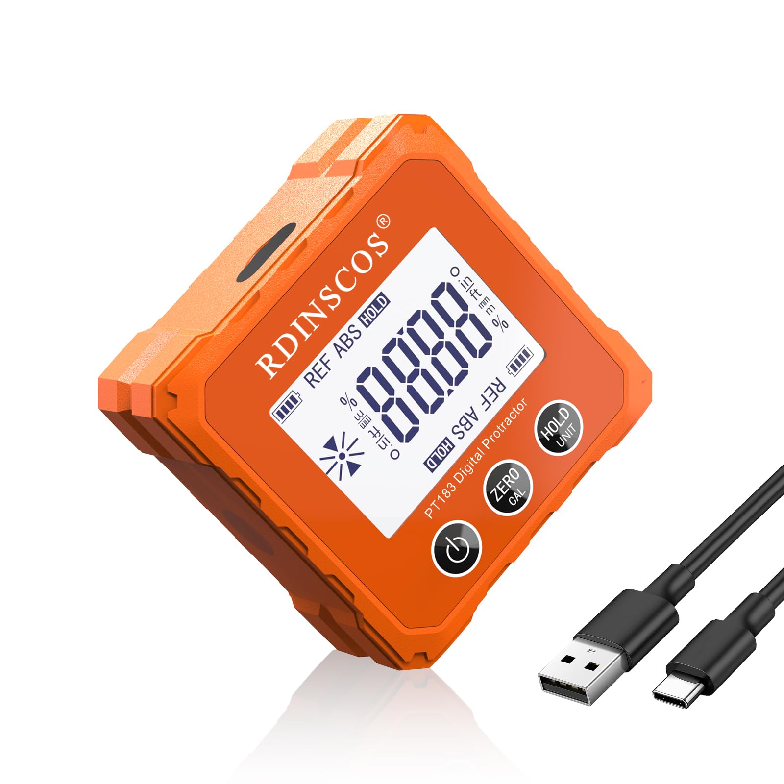 RDINSCOS Digital Angle Finder PT183 Magnetic Inclinometer - protractors | Mubboo