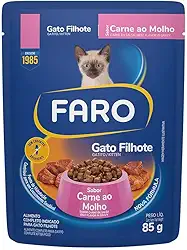 Ração Umida Faro Sache Gato Filhotes Sabor Carne 85g