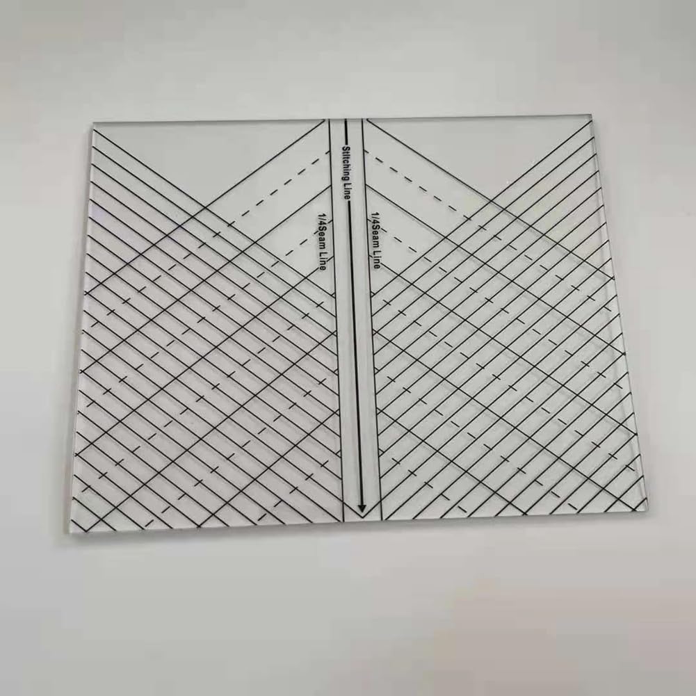 SCHNRR 1 Pcs Arc Quilting Straight Ruler, 9.5x7.5in, Acrylic, Flat - Image 3