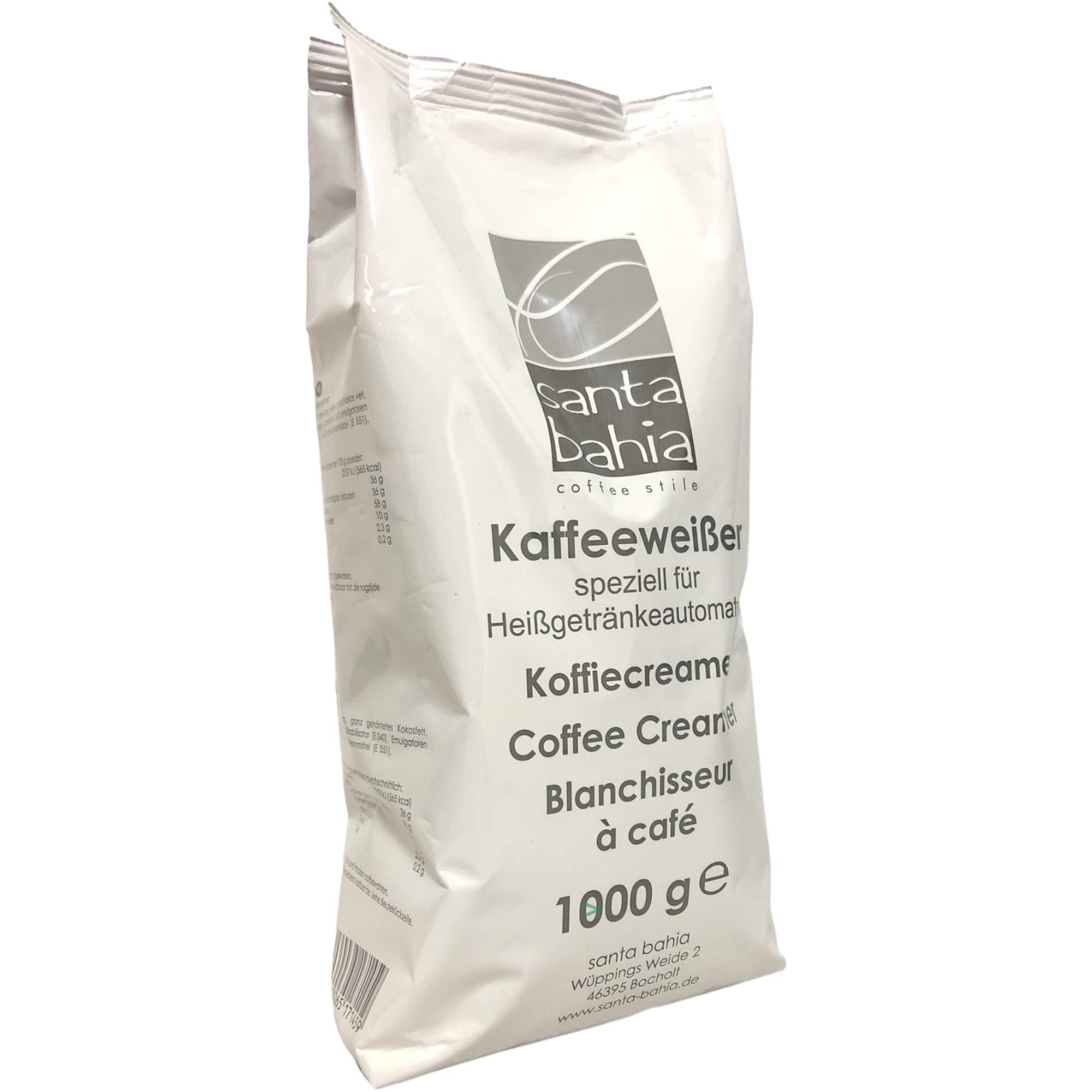Santa Bahia Kaffeeweisser für Heißgetränkeautomaten Coffee Creamer (6x1 kg Beutel) + usy Block
