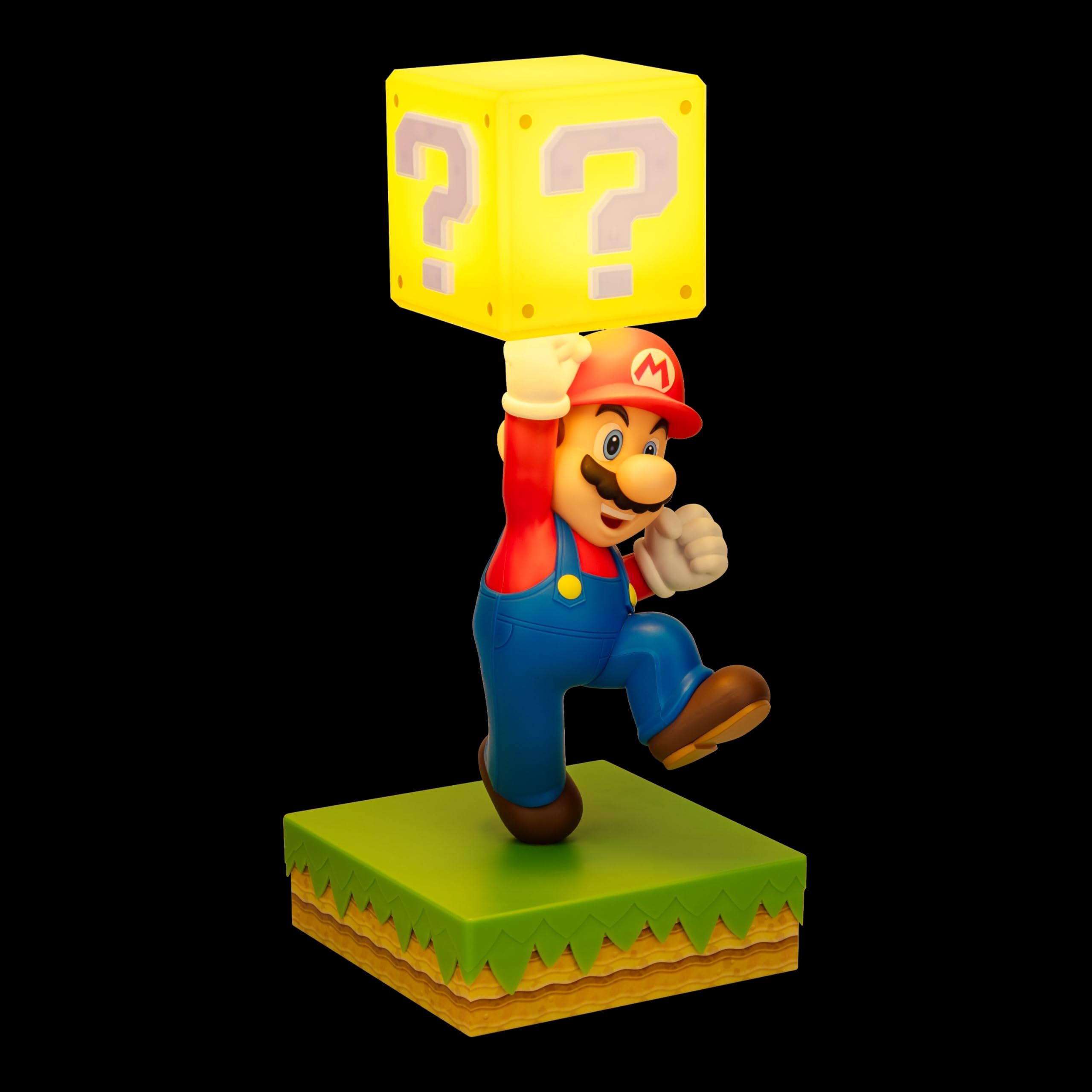 Paladone Lámpara Diorama Super Mario – Lámpara táctil de 35 cm con 3 niveles de brillo y sonido oficial, alimentación USB, decoración para dormitorio y gaming – Producto oficial Nintendo