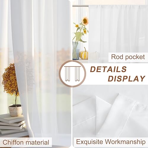 Miniatura 2 de Cortinas semitraslúcidas para árbol de Navidad de 63 pulgadas de largo, cortinas con filtro de luz, bolsillo para barra, cortinas para decoración de