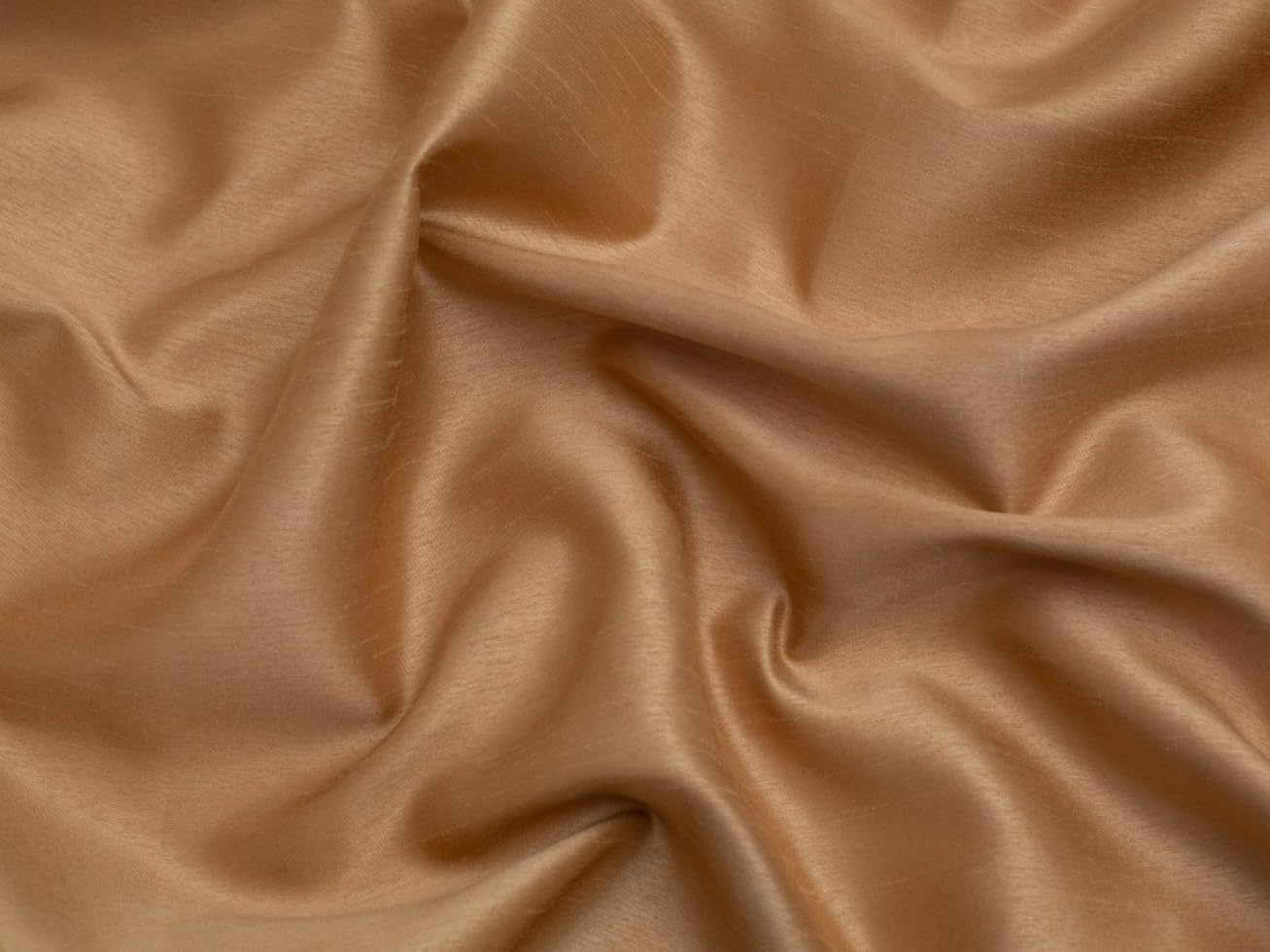 Minerva Antique Gold Shantung Dupion Fabric - Per Metre