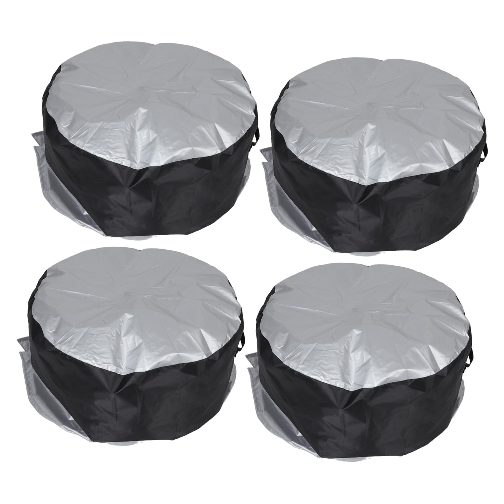 4 pièces Housse de Protection Pneu Secours Étanche Résistante UV Compatible SUV Voiture Camping-Car Protège Roue de Secours Facile à Installer