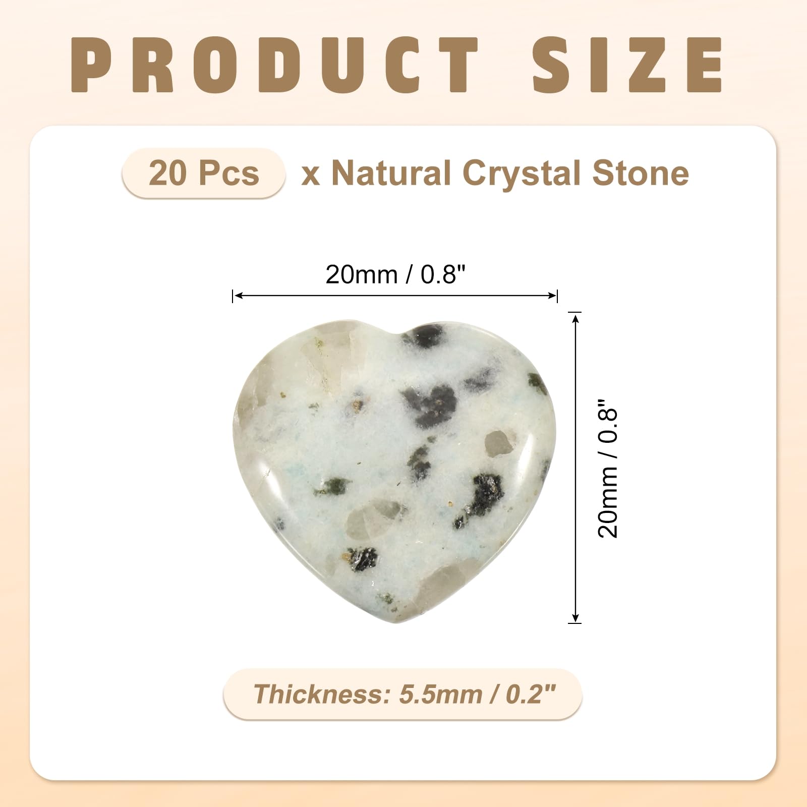 PATIKIL 20 Pcs Natural Heart Shaped Crystal Stone, 1 Inch Mini Polished Love Gemstone Crystal - Image 2