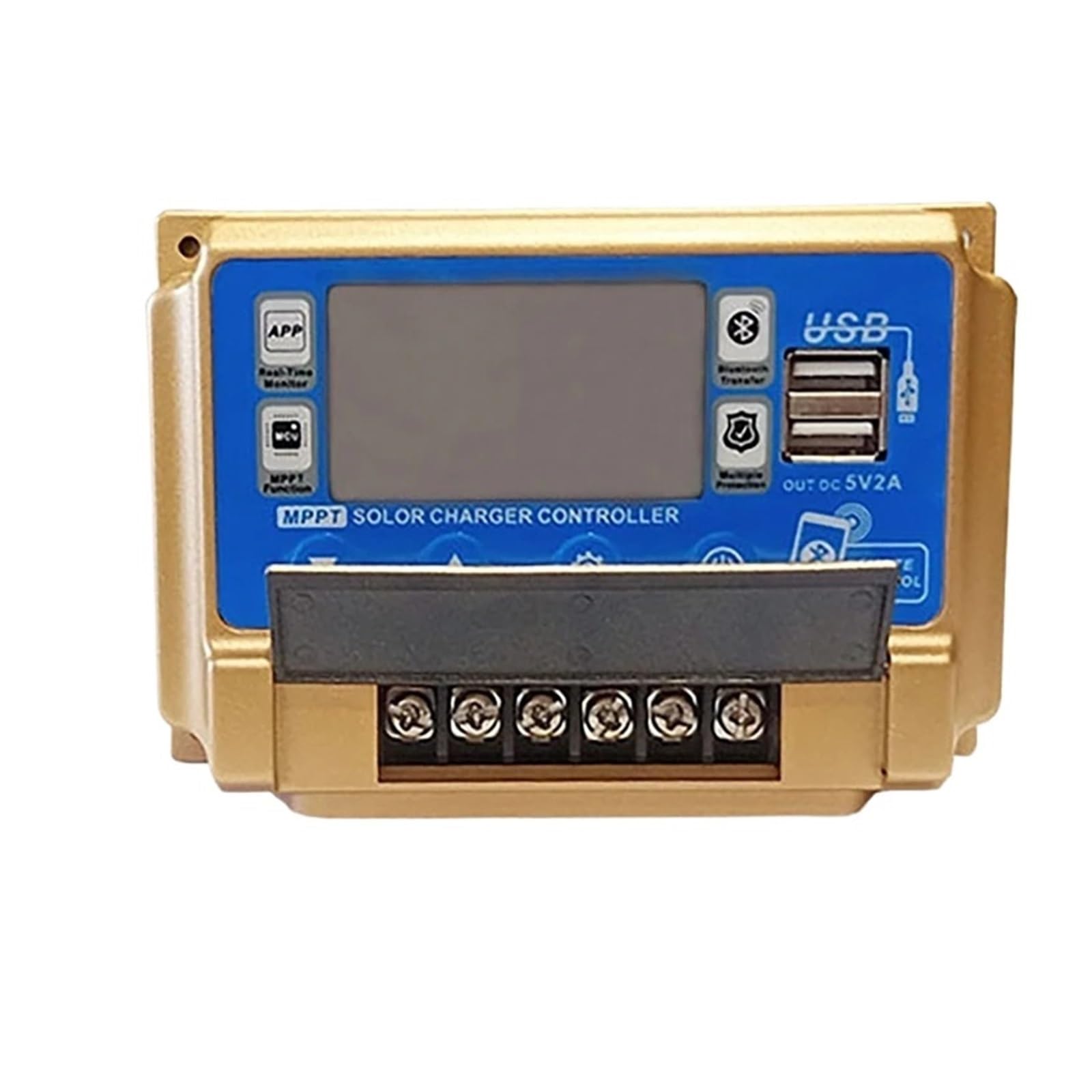 Controlador de Carga Solar, Controlador De Carga Solar MPPT 12V/24V Con Pantalla Digital