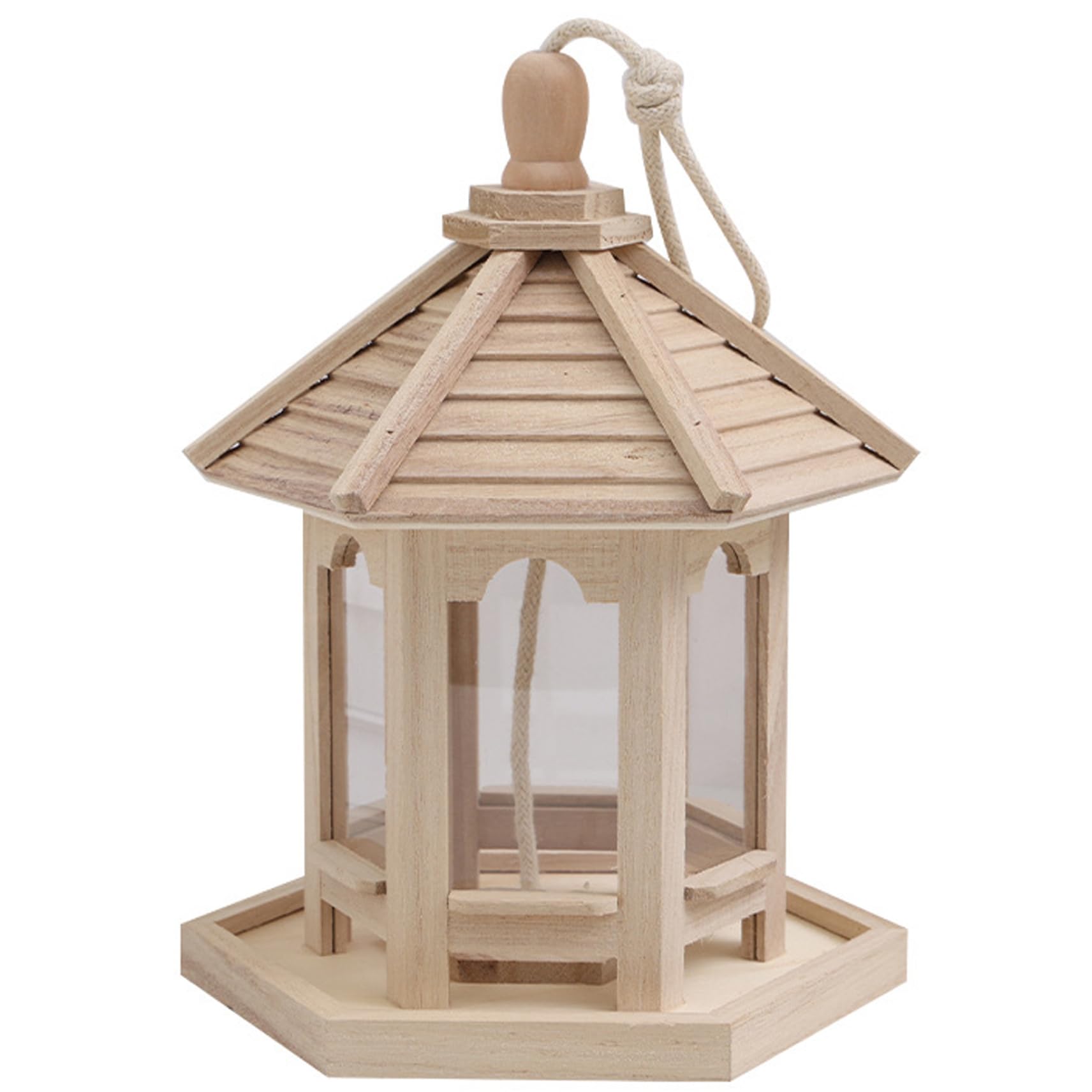 Mangeoire à oiseaux bois de pavillon pour observer la nature au jardin