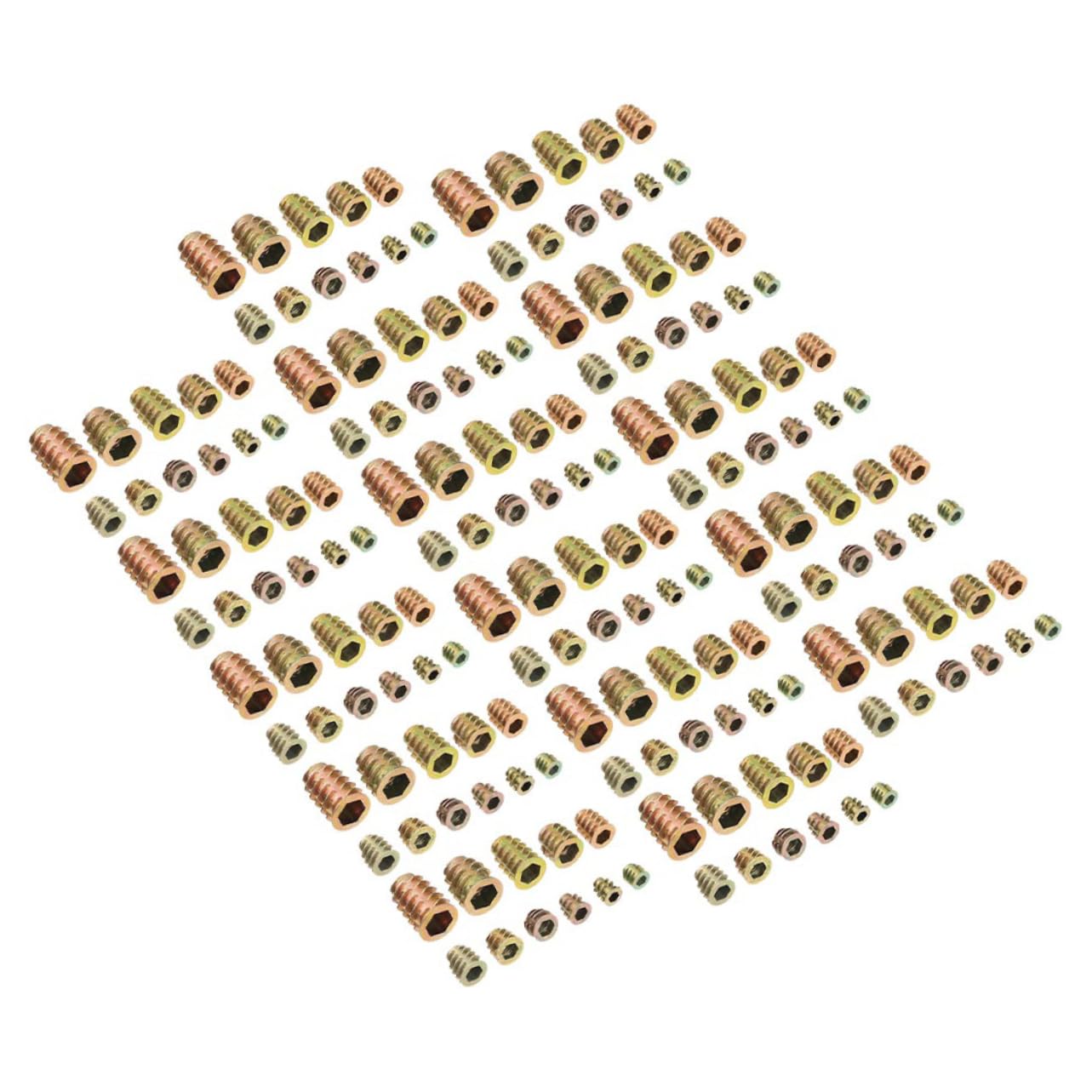 PRETYZOOM 460piezas Incrustadas Tuercas Material De Zincado Para Muebles De Cocina y Jardín Tuercas Atornilladas