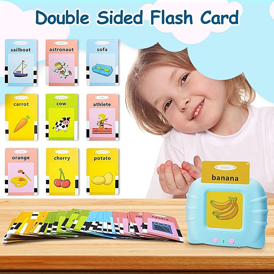 Image of Talking Flash Cards for Kids | 224-Word Learning Device for Toddlers | Montessori Learning Toys for Boys & Girls Ages 2-5 | Preschool Game & Birthday Present
