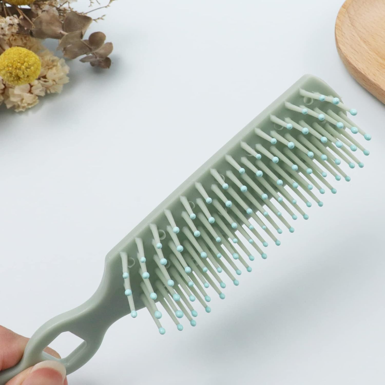 Bulk Hair Brushes for Homeless, 36 Pack Hair Brush Bulk for Curly Wavy Hair Blow Drying Styling Detangling Suitable for Shelter, Hotel(Green) - Image 3