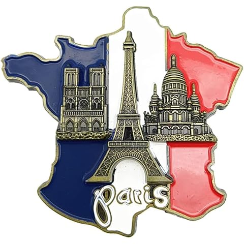 Multicolor France Map Fridge Magnets Set Cover