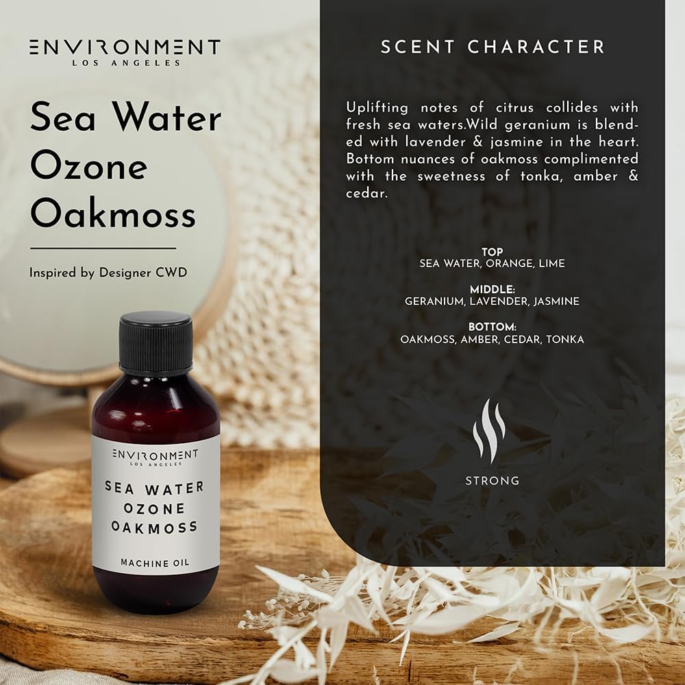 Environment Inspired by Designer Perfume DVDFF CW 2oz Oil, Luxury Machine Diffusing Oil (Sea Water | Ozone | Oakmoss) Home Fragrance Products, Fragrance Oil, Diffuser Refill, Vegan & Cruelty-Free