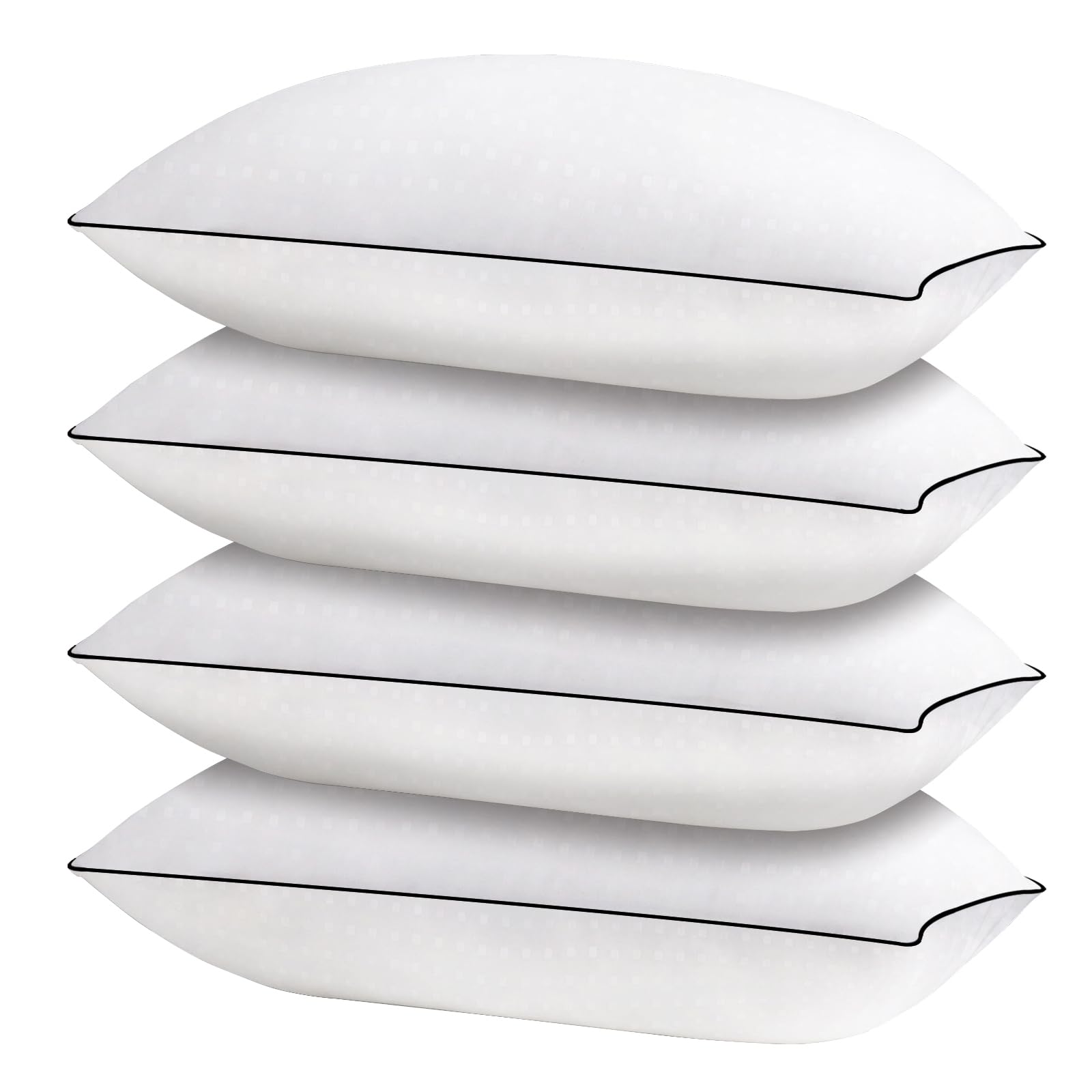 HIMOON Bed Pillows for Sleeping 4 Pack,Standard Size Cooling Pillows Set of 4,Top-end Microfiber Cover for Side Stomach Back Sleepers