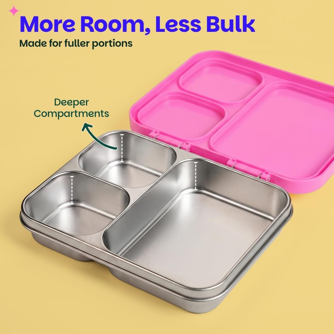Basil Bento Ace Lunch Box - Stainless Steel -3 Basil Bento Ace Lunch Box - Stainless Steel -3
