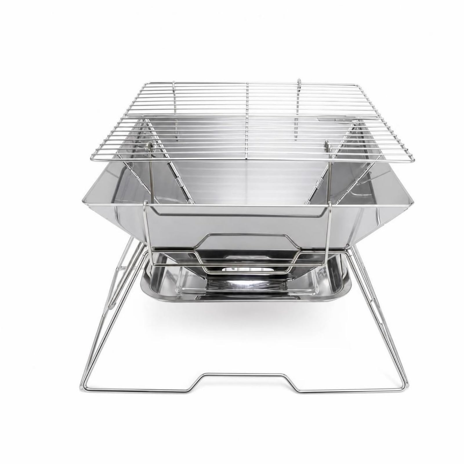 kowaku Barbecue Portatile con Borsa Compatto Griglia Pieghevole da Esterno Leggera per, Giardino, Quadrato Con Set Completo