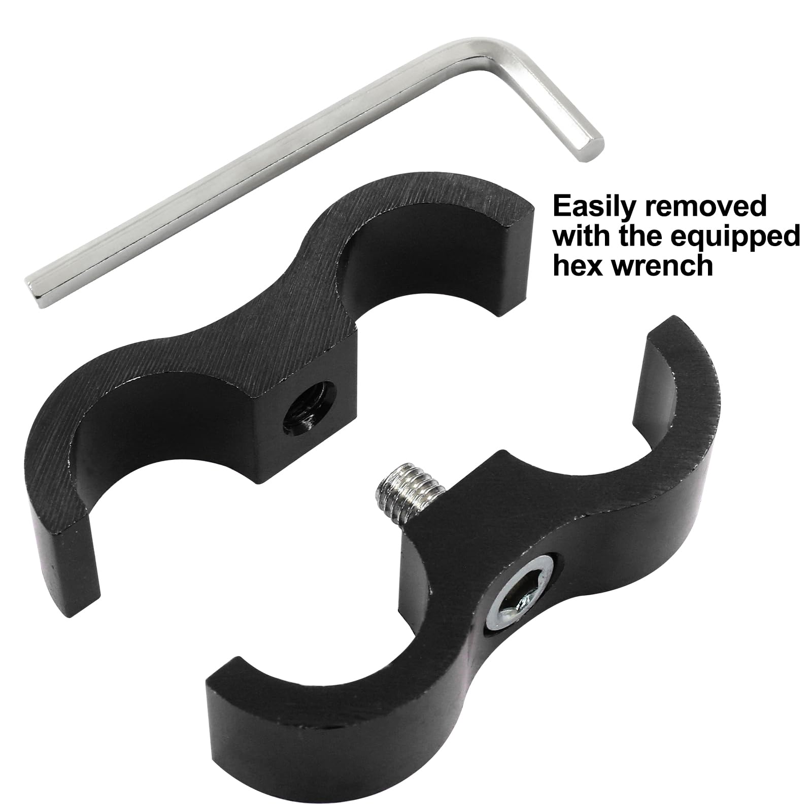 Lot de 8 colliers de serrage de séparateur de tuyau 8AN AN8 - Colliers de fixation pour conduite de carburant - Adaptateur de raccord de tuyau en aluminium noir