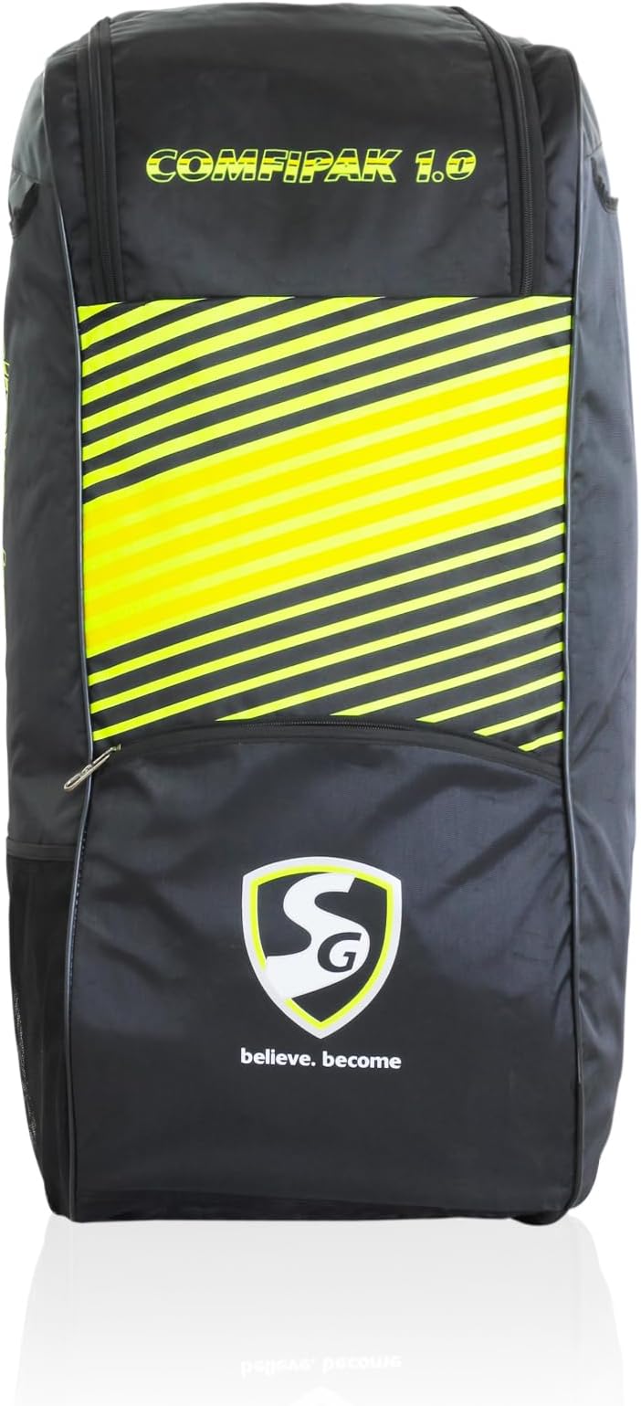SG Cricket Kit Bag COMFIPAK 1.0 Duffle Black/F Yellow