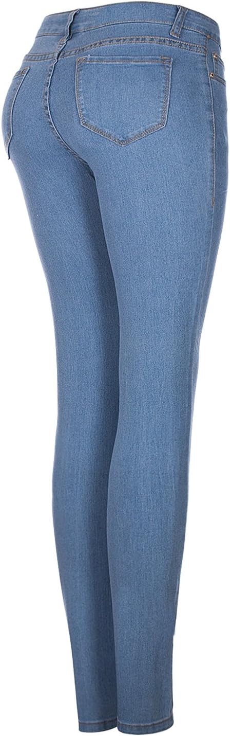 2LUV Women's 5 Pocket Stretch Skinny Jeans True Light Denim 17 - Image 7