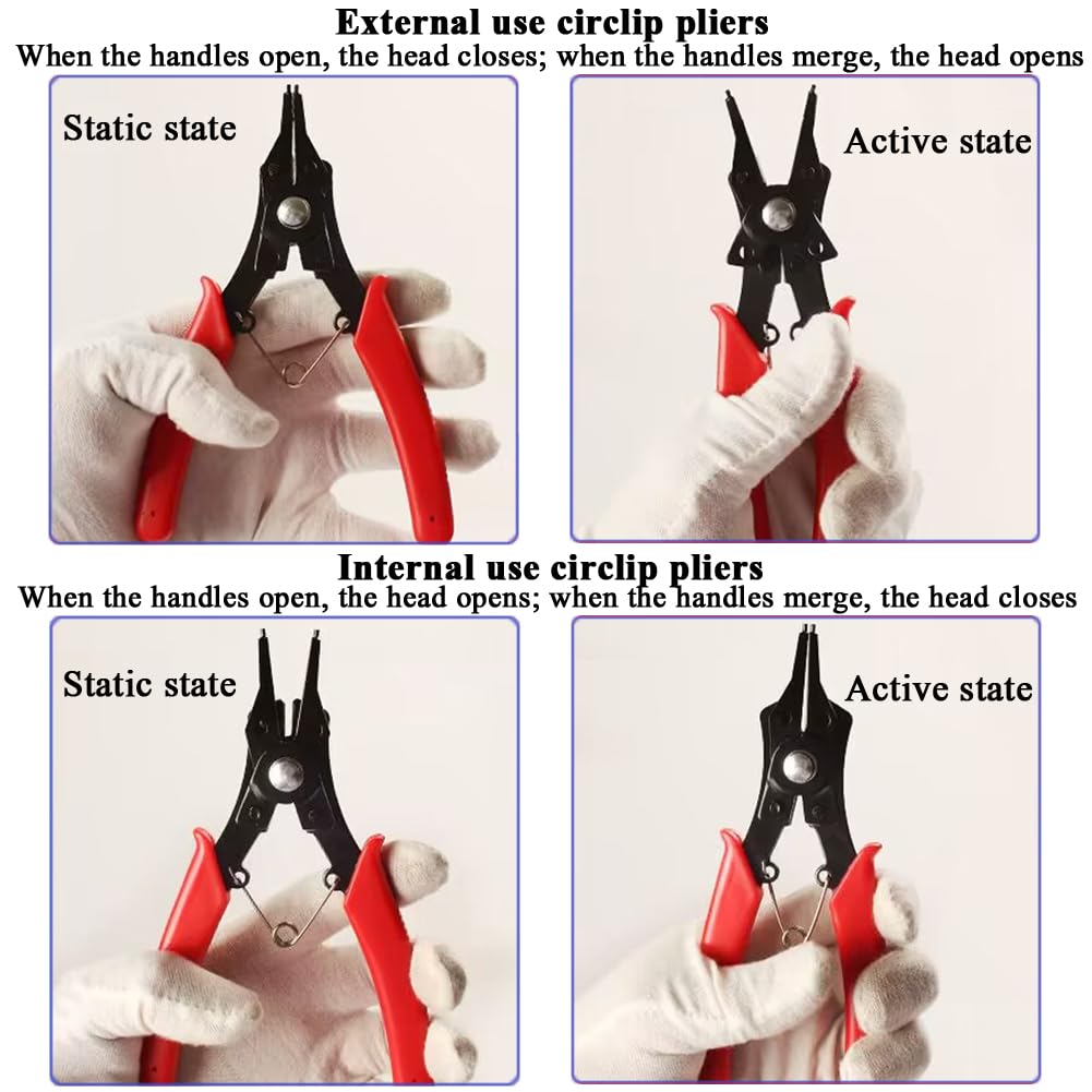 Sprengringzangen-Set 4-tlg - Multifunktional Für Mechanik & Elektro