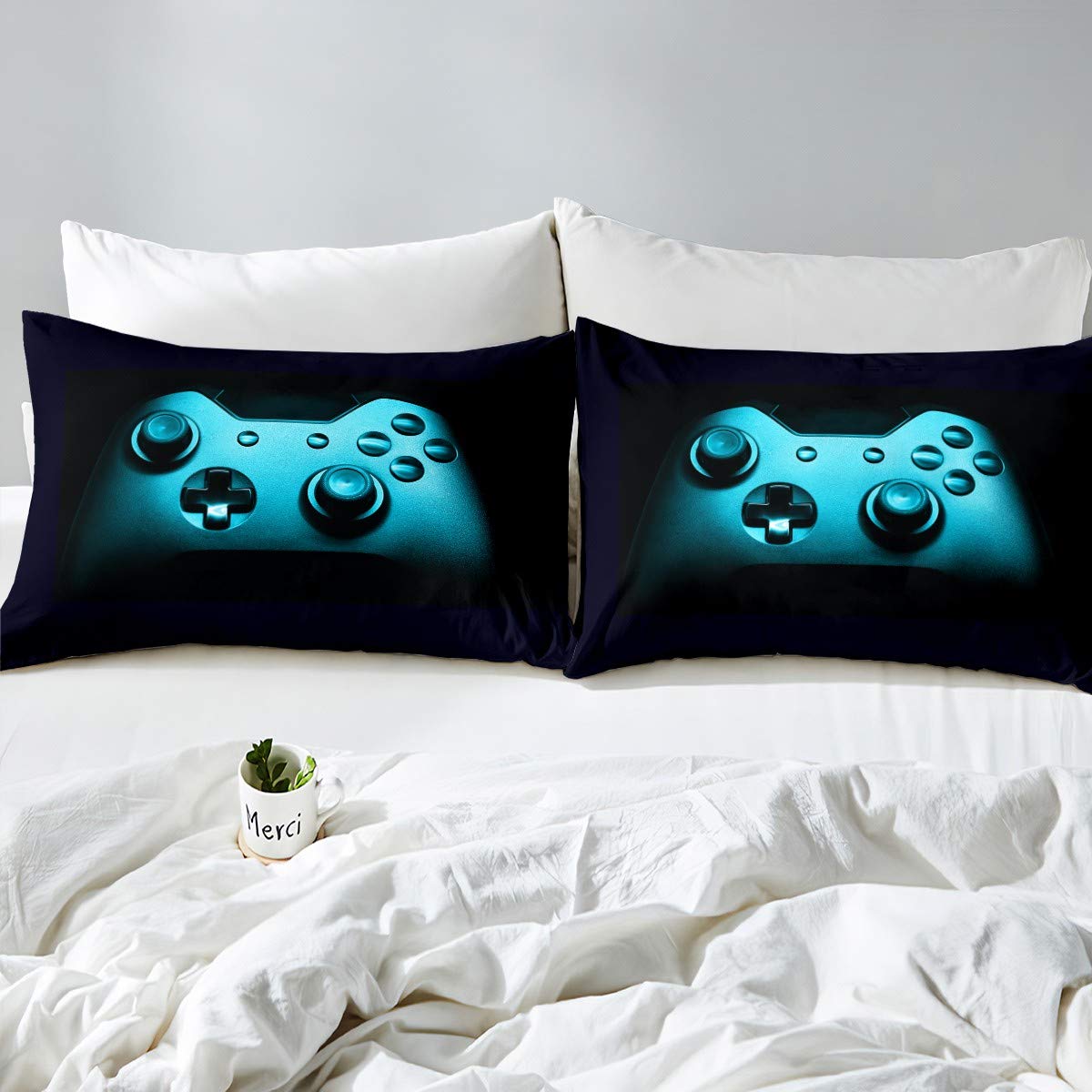 Ragazzi Gamepad Set Copripiumino Videogioco 3D Gamepad Set di Biancheria da Letto per Bambini Adulti novità Controller di Gioco Copripiumino Console Gamer Copripiumino Collezione Camera da L