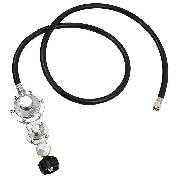 Buy 5ft Two Stage Propane Regulator with Hose and Gauge, QCC1 Low