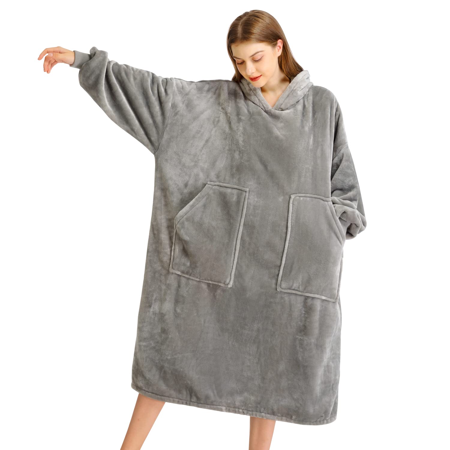 Couverture à Capuche Surdimensionnée En Flanelle - Ultra Douce Et Chaude - Taille Unique