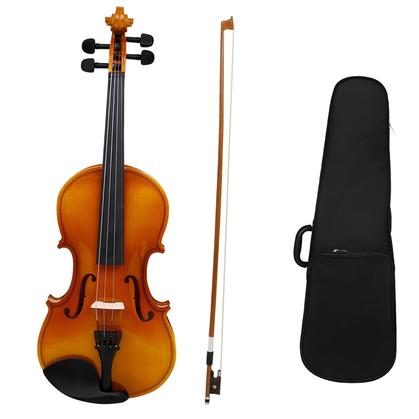 Violino Set Violino Per Principianti In Legno Massello Brillante Violino Per Adulti 4/4 3/4 1/2 1/4 8/1(3/4)