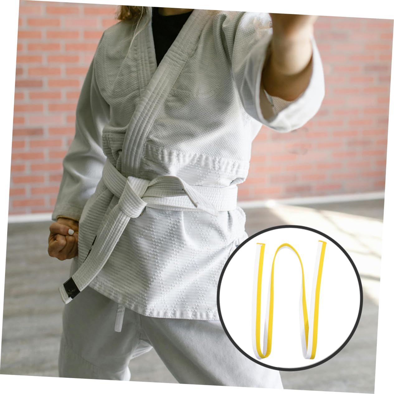 BESPORTBLE Karate Belt Set Cotton Taekwondo Belt Uniform for Training Jujitsu Martial Arts Durable