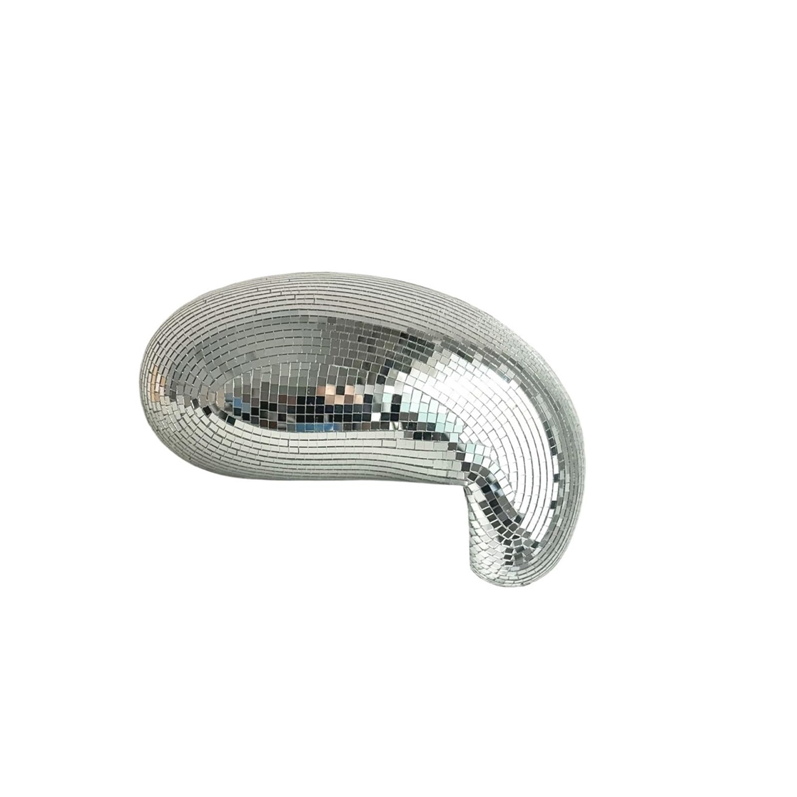 Kule dyskotekowe, stopione kule, nowoczesny wystrój domu, ręcznie robione lustro, estetyczny pokój, topniejący blask, funky(Silver)