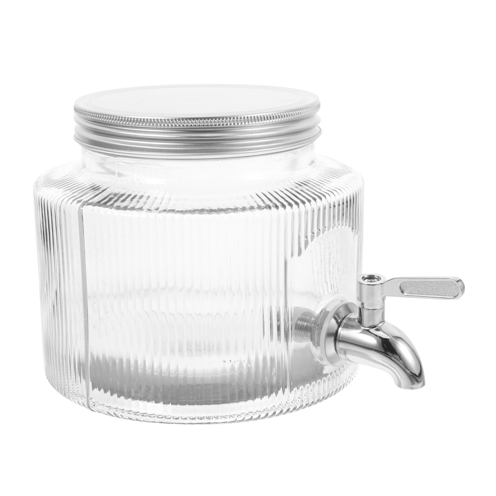 Jarra de Vidrio Grifo para Nevera, Dispensador Multiusos de 3 Litros para Agua, Vino y Bebidas Frías, Diseño Minimalista para Reuniones y Uso en Casa