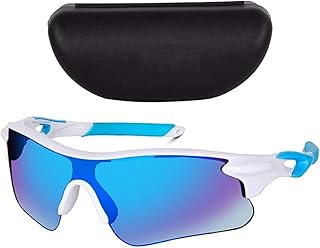 Zynic Men’s Stylish Sports Sunglasses with Case| UV400 Protection Classic Wrap Around Googles |Sports Shades for Driving,C...