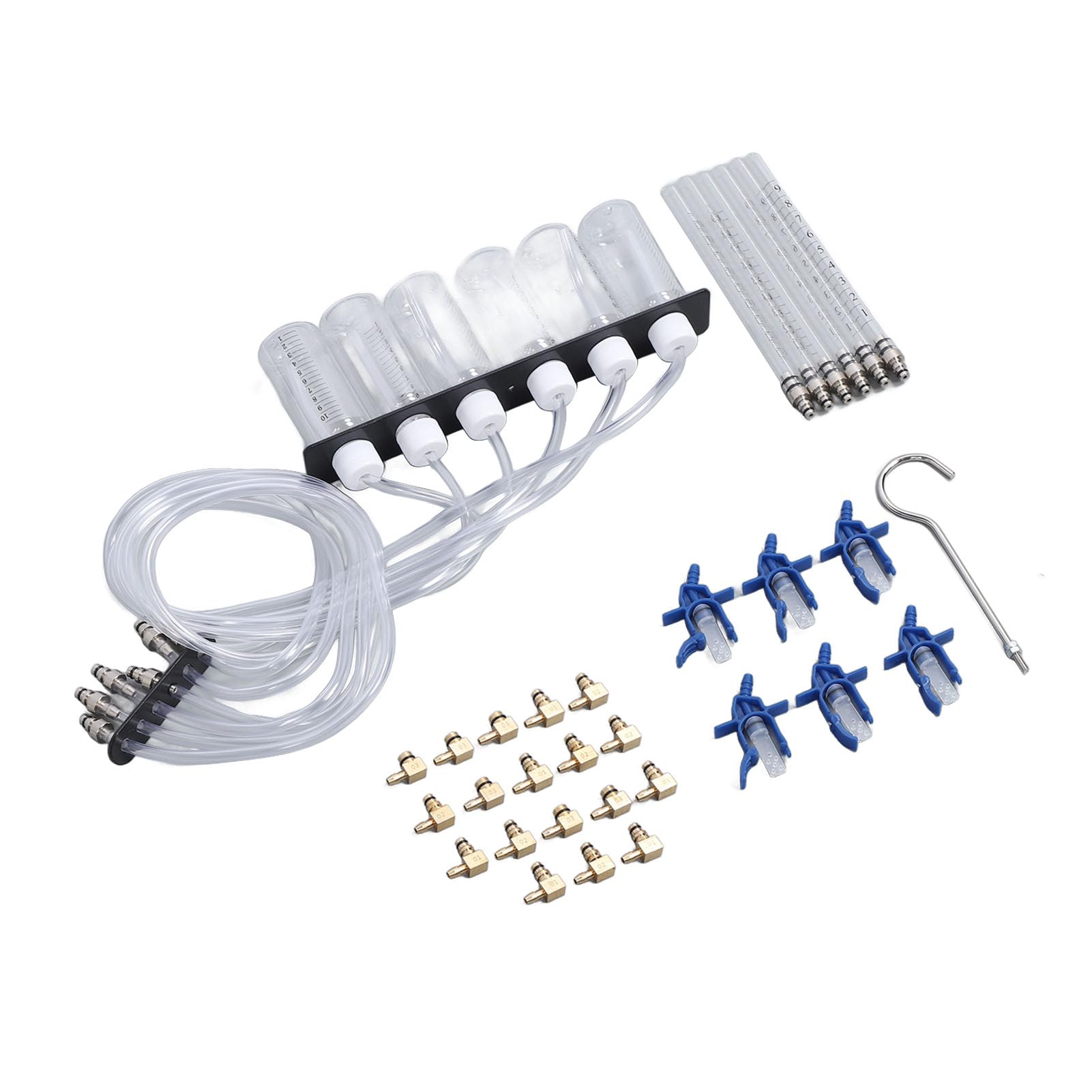 Kit de Prueba de Flujo de Inyector Diésel, Juego de Probador de Inyector de Combustible Multifuncional Eficiente