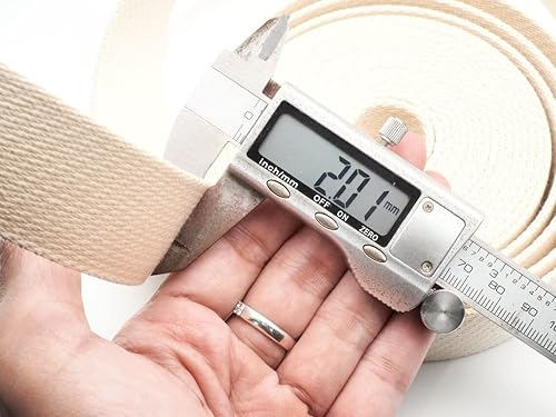 Miniatura 10 de CRAFTMEMORE Correa de algodón pesado, correas para artes y manualidades, correa de lujo para bolsa de alta densidad (2 pulgadas x 5 yardas,