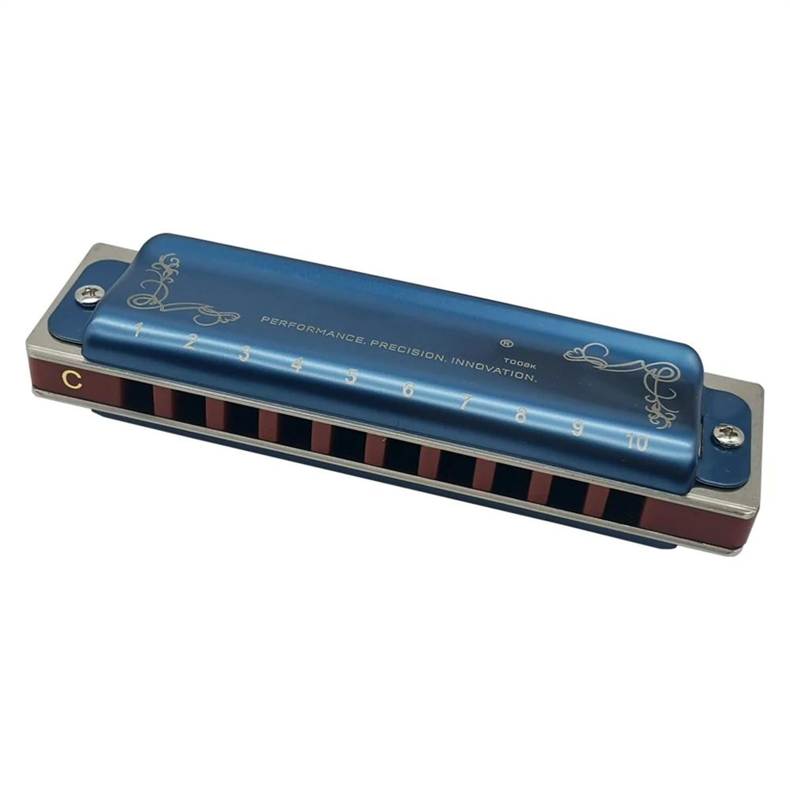 Armonica Armonica Blues a 10 fori Armonica Blues diatonica con custodia Armonica più professionale per principianti Studenti Adulti Giocatori(Blue)