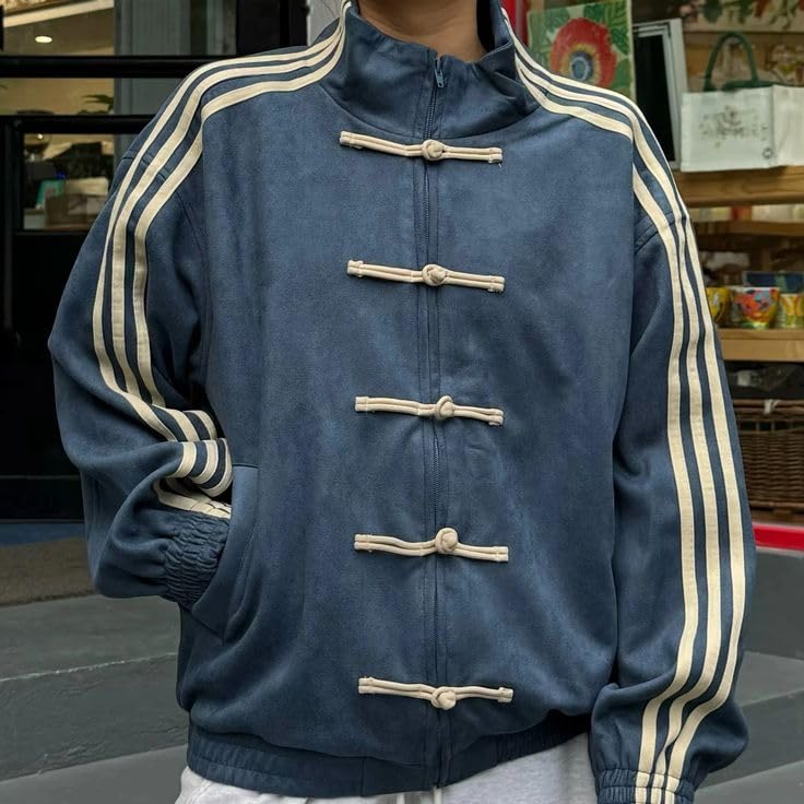 Image of Originals Chinese New Year Tang Jacket - Collegiate Blue | Traditional Chinese Frog Button Track Jacket | Limited Edition Streetwear