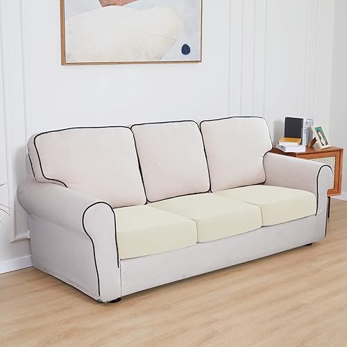 Miniatura 2 de Easy-Going Funda de cojín 100% impermeable para asiento de silla, protector elástico de muebles, para niños, mascotas, cojín de sofá de 3piezas,