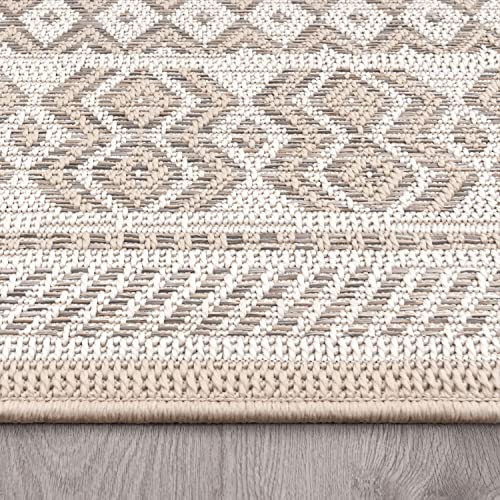 Tapete Paco Home para Patio Beige 5'3" x 7'3" miniatura 5